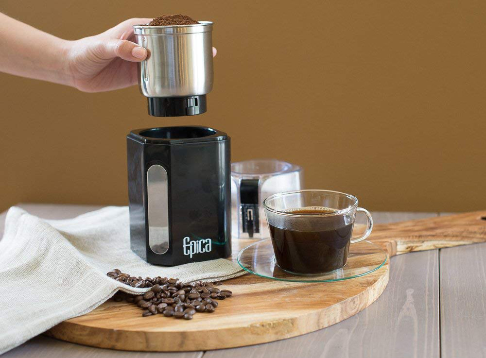 How do you clean a burr grinder?