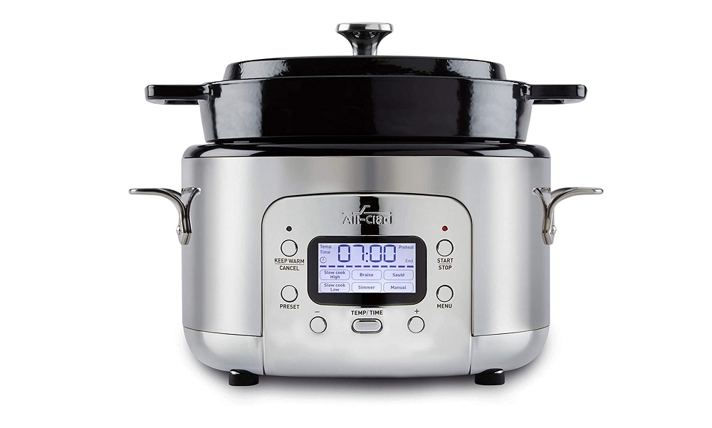 All-Clad Electric Dutch Oven, Cast Iron and Stainless Steel, 5 quart